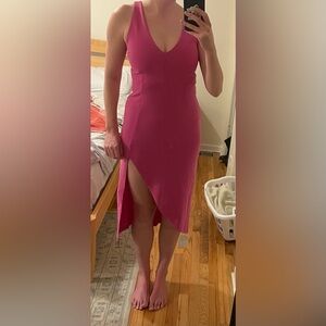 Abercrombie, barbie pink, midi dress, Medium tall